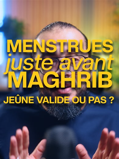 Menstrues juste avant le maghrib : jeûne valide ou pas ? Elle a jeûné toute la journée. À 18h… JUSTE avant la rupture, le sang apparaît. Son jeûne compte ou pas ? Et si la purification a lieu exactement au fajr ? Et si elle doute du moment précis ? Ce sont des détails. Mais en fiqh, les détails décident de la validité. Beaucoup de femmes pensent bien faire… et doivent pourtant rattraper. Dans cette vidéo : les règles précises sur les menstrues en Ramadan. Suis la série pour sécuriser ton jeûne.