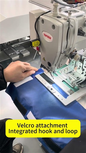 Automatic velcro attaching machine integrated hook and loop