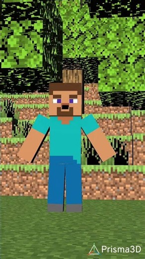 minecraft steve animation prisma 3d #minecraf