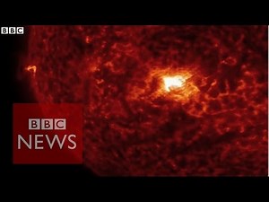 Nasa releases incredible solar flare footage - BBC News