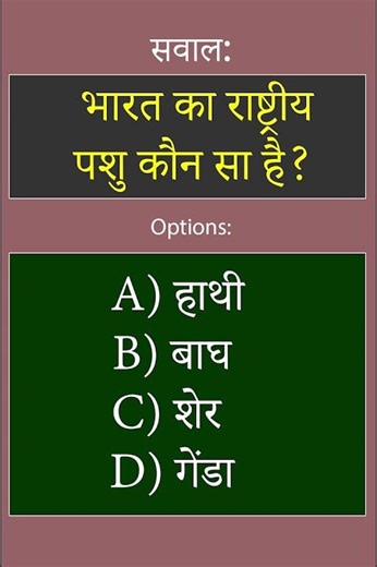 Basic General knowledge Question Answer in Hindi
