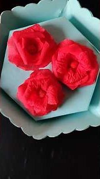 How to Make Crepe Paper Flowers🌹| Step-by-Step Tutorial