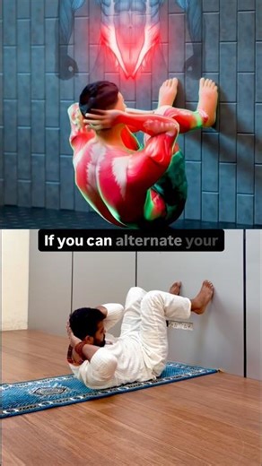 4 Simple Wall Exercises to Sculpt Your Abs | Upper Abs, Obliques & V-Line Workout #bellyfatloss