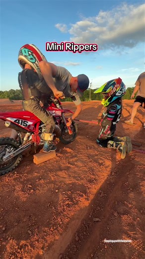 First Time Motocross Ride for Kids on Gas Bike