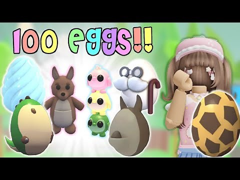 Hatching 100 Eggs! | Crystal Eggs, Retired Eggs, Rare Eggs | Roblox Adopt Me | Riivv3r