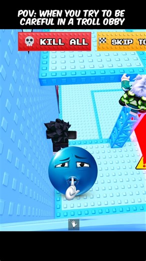 POV: WHEN YOU TRY TO BE CAREFUL IN A TROLL OBBY🙏#roblox