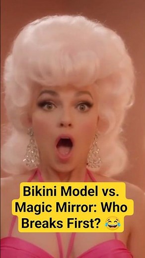 Bikini Model vs. Magic Mirror: Who Breaks First? 😂 #dragqueen #barbie #comedy #funny