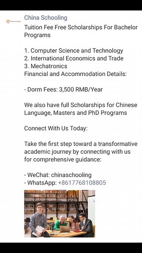 Tuition Fee Free Scholarships For Bachelor Programs 1. Computer...