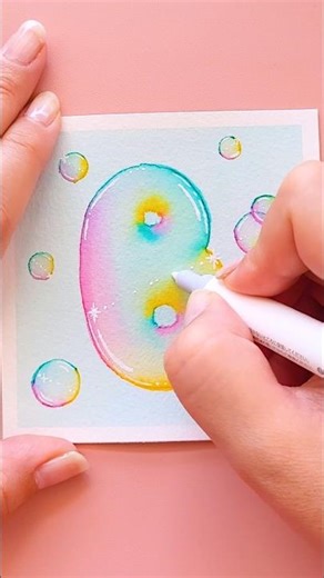 Letter B: Soap Bubble Lettering #alphabetseries #shorts #arthacks