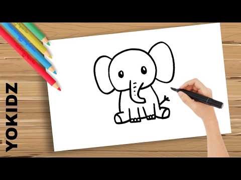 How to Draw a Cute Baby Elephant Easy