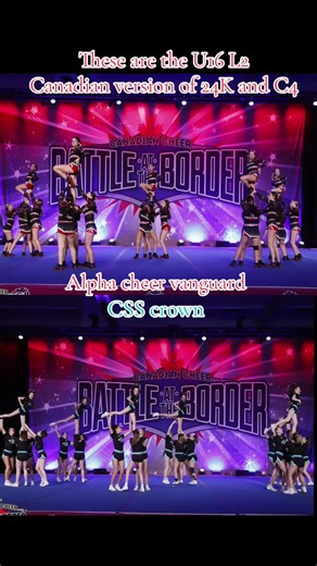 Canadian Cheerleading Teams at U16 Level 2