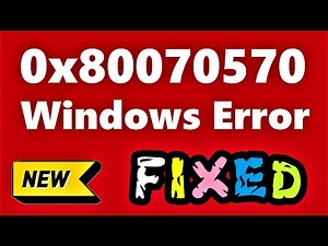 How to fix 0x80070570 Error on Windows 7 \\ 8 \\10 - ENGLISH