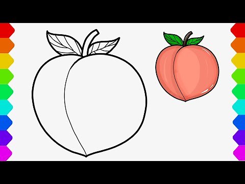 How to draw fruits| Peach drawing| Easy drawing for kids