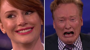 Sob savant Bryce Dallas Howard teaches #Conan how to cry on camera | Team Coco