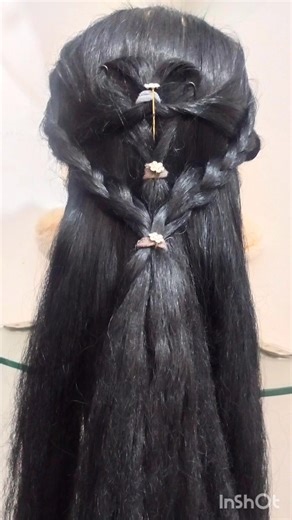 ''Beautiful open hairstyles tutorial for girls'' #hairstyle #shorts