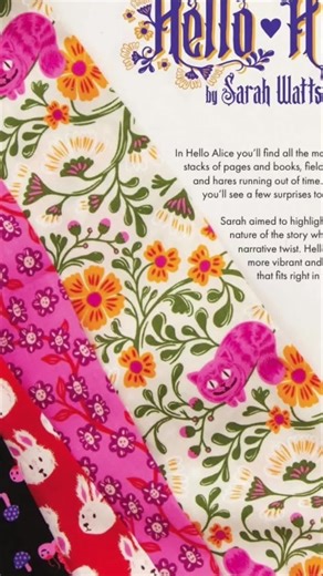 Wonderland Quilt Kit – Featuring Hello Alice By Ruby Star Society Baby Size Step into a world of whimsy with the Wonderland Quilt Kit by Copper Kettle Quilt Company, showcasing the enchanting Hello Alice fabric line by Sarah Watts for Ruby Star Society. This kit is inspired by the magic of Wonderland and is bursting with playful prints, curious characters, and storybook charm. Baby: 46½