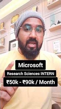 Microsoft Research Sciences INTERN💯