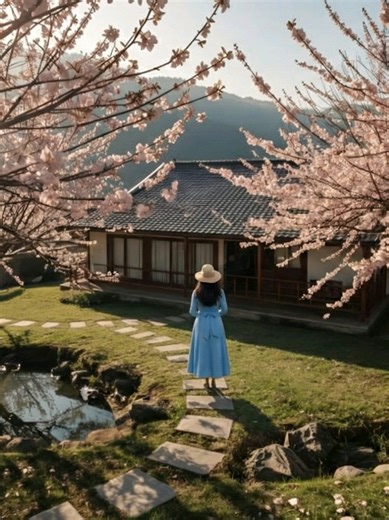 Peaceful Spring in Japan 🌸 Sakura blooms, warm tea, watercolor painting, and a quiet zen home. Slow, soft, peaceful living. #cozyvibes #slowliving #sakura #japanesestyle #aesthetic