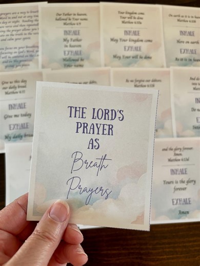 Lord's Prayer Scripture Cards: Christian Breath Prayers (digital Download) - Etsy UK