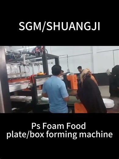 Ps Foam Food plate/box forming machine,welcome to visit our factory😊 #factoryproducts #machine