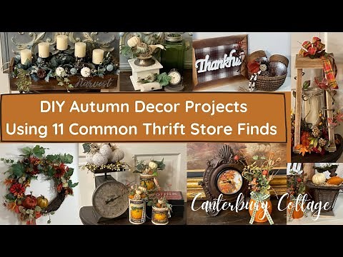 DIY AUTUMN DECOR PROJECTS USING 11 COMMON THRIFT STORE ITEMS
