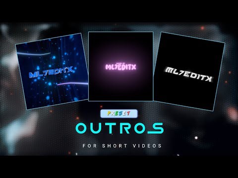 Premium 5 Outros For Edits | Node Video / Alight Motion | Free Preset XML