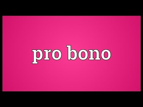 Pro bono Meaning