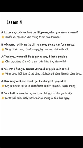 Lesson 4 - Luyện Nghe Nói Tiếng Anh #learnenglish