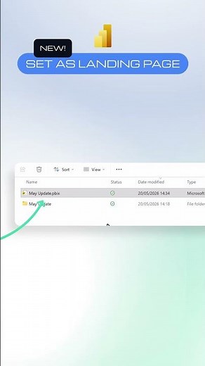 Set as a landing page! Finally possible in Power BI May Update 2026