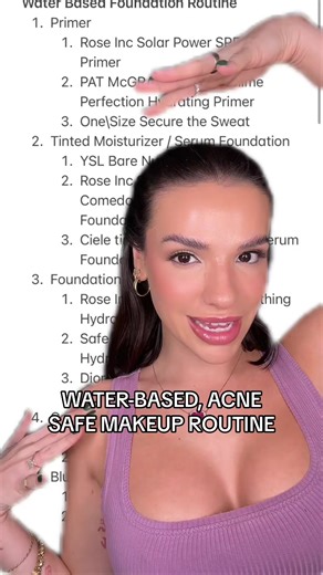 Water-Based, Acne Safe Makeup Routine Tutorial
