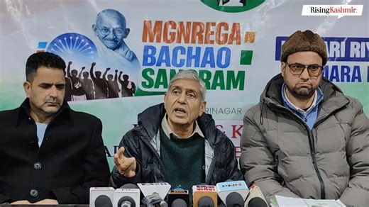 #watch: Congress Chief whip Nizamuddin Bhat addresses a press conference at party office Srinagar Reports Sahil Iqbal | The Rising Kashmir