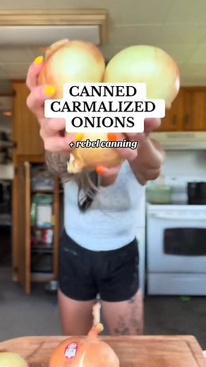 18K views · 1.9K reactions | CANNING CARAMELIZED ONIONS + let’s talk rebel canning. Dump these on a steak…ooooooof 掠 #rebelcanning #canning #canningandpreserving #homestead #urbanhomestead #selfsufficient #foodstorage | Barefoot.mimosas | Facebook