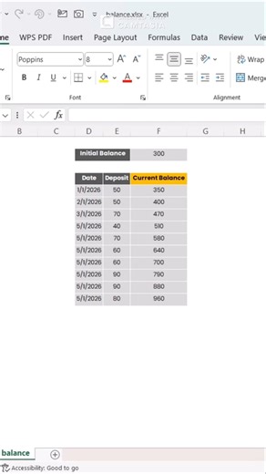 Excel SCAN Function: Running Balance Made Easy! #ExcelTips #ExcelTutorial #ExcelShorts