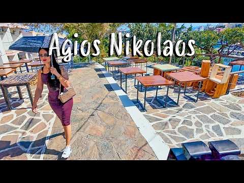 Agios Nikolaos Crete, Kreta, walking tour 4K, vlog, Greece travel guide 2025