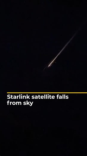 711K views · 6K reactions | This is not a meteor but a satellite operated by Elon Musk’s Starlink, burning up in the atmosphere as it falls back to Earth. In July, 20 Starlink satellites fell back to Earth after a SpaceX engine malfunction. | Al Jazeera English | Facebook
