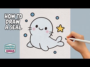 How to Draw a Seal Step by Step | Cute Seal Drawing Tutorial