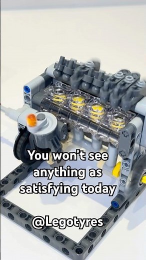 Realistic Inline 4 Lego Engine Closer Look #lego