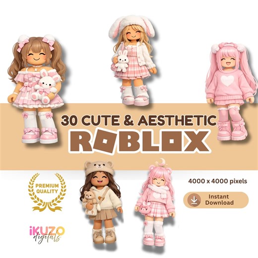 30 Roblox Avatar PNG Clipart – Transparent Background| Instant Download - Etsy