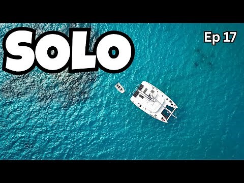 First time Solo Sailing 42 ft Catamaran - 8 knots full sails out !