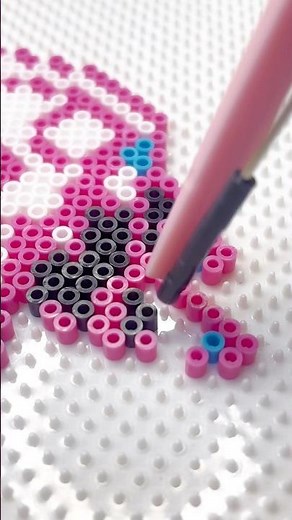 Spider-Gwen Bead Art | Perfect Melting Pixie Beads | 2.6mm Mini Fuse Beads Tutorial #fusebeads #diy