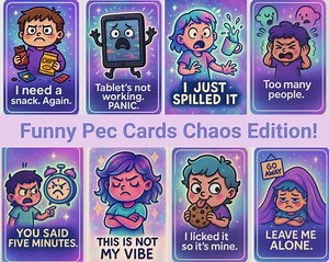 Funny PECS Cards: Autism Communication, Sensory Needs (Printable Download)
