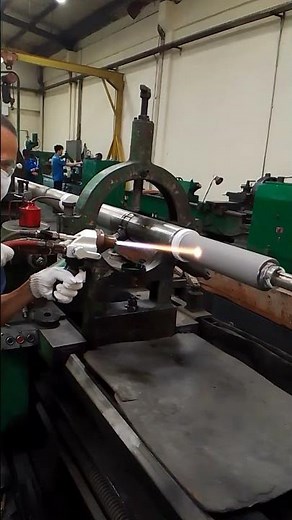 hvof chromium carbide coating of pump shaft #machine #engineering #thermalspray #hvof