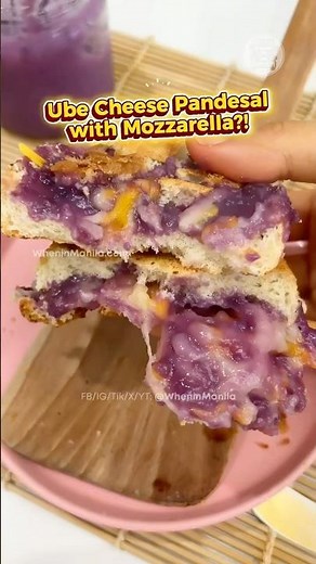 How to make stretchy and gooey ube mozzarella cheese pandesal? (Easy 3-Ingredient Recipe) #filipino