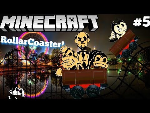 Bendy Goes Down a Roller Coaster! - BendyPlayz Minecraft PE [5]