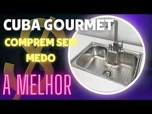 Cuba para cozinha gourmet aço inox, com acessório Nawa 50x40