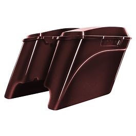 Black Cherry Stretched Saddlebags 4" Extended for Harley® Touring '94-'13