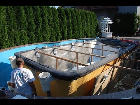 9. PoolsFACTORY GROUP GFK Pool Schwimmbecken Poolmontage - Bodenplatte, Pool-Installation