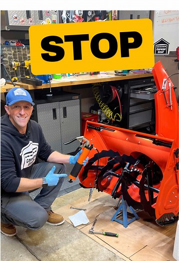 How to grease auger shafts on a snowblower to prevent seizing #fyp #snowblower #snow #smallengine #winter
