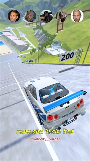 Fast & Furious Cars - Impossible Jump & Brake Test! 😱🔥 ft. Paul Walker, Vin Diesel & More!
