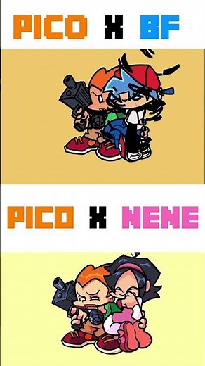 This Pico x BF vs Pico X Nene animation will amaze you! 😱🔥 #shorts #fnf